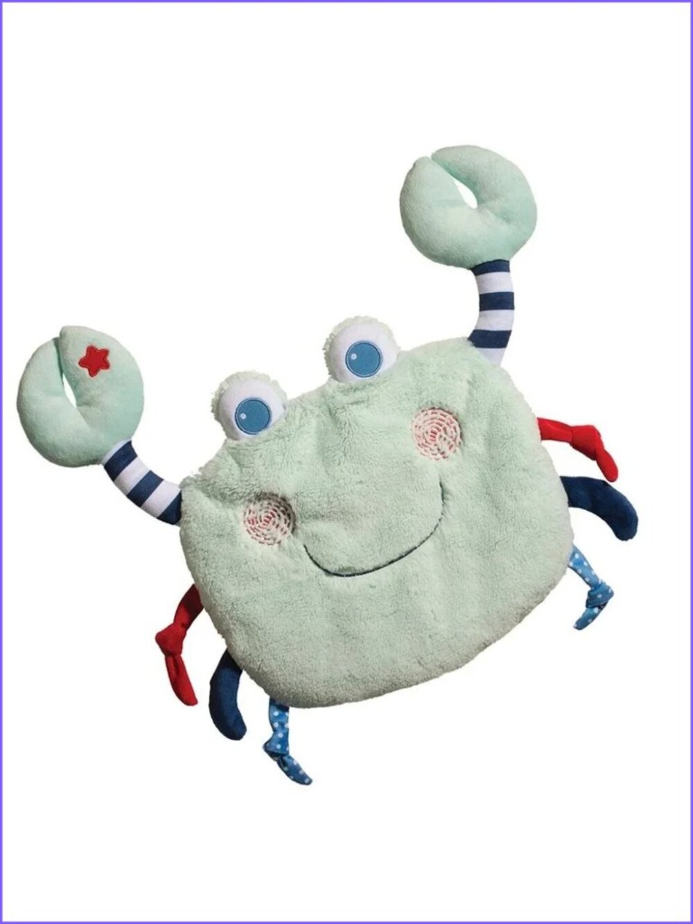 Douglas Baby Sshlumpies Turquoise Crab Security Blanket Lovey Plush New w/ Tag